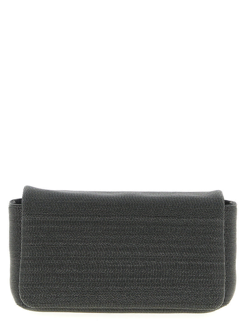 Black Leather Clutch Bag