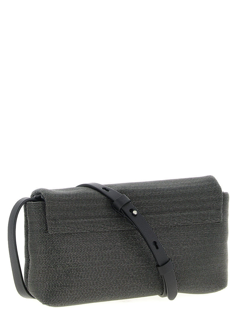Black Leather Clutch Bag