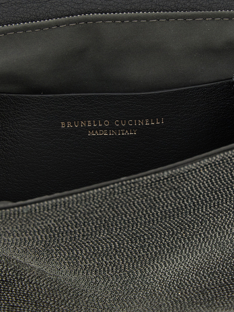 Black Leather Clutch Bag
