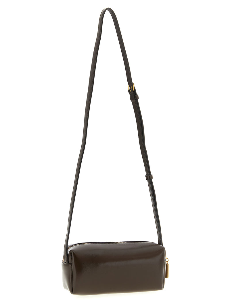 Brown Calfskin Crossbody Bag