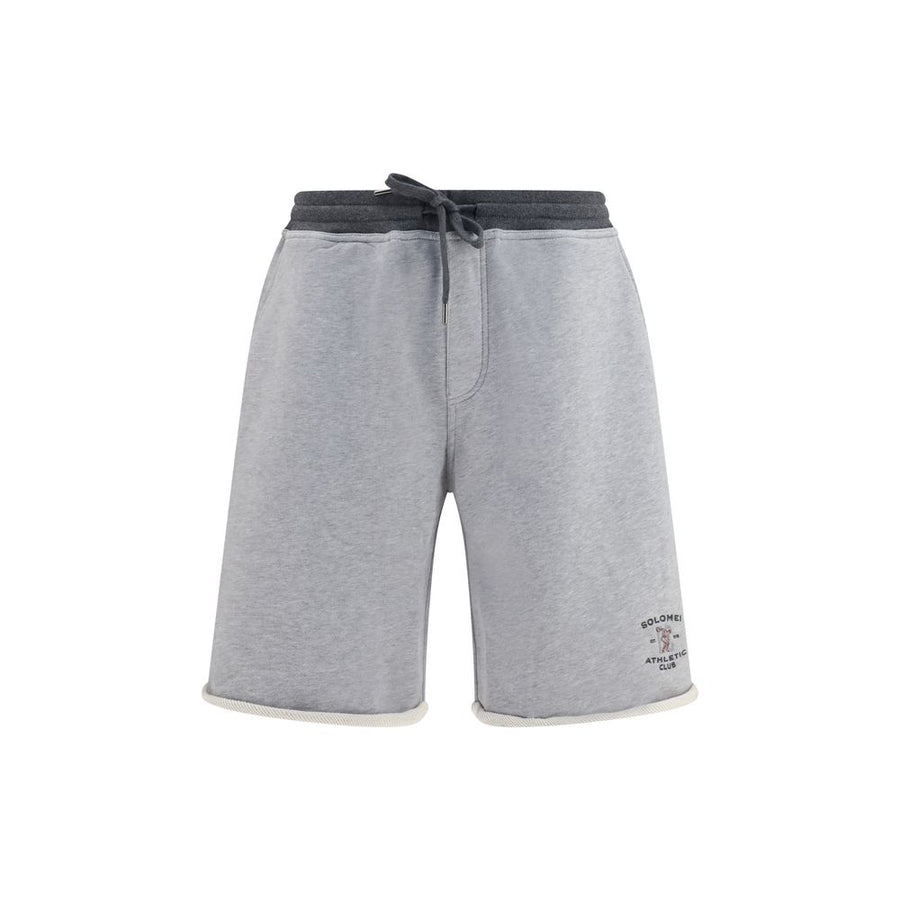 Gray Cotton Bermuda Shorts