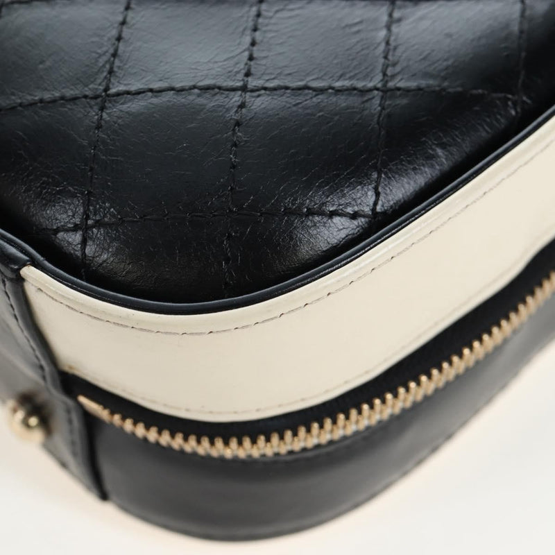 Chanel Vanity Case Quilted Crumpled Calfskin White Leather Bag