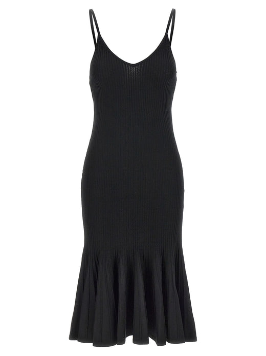 Black Viscose Midi Dress