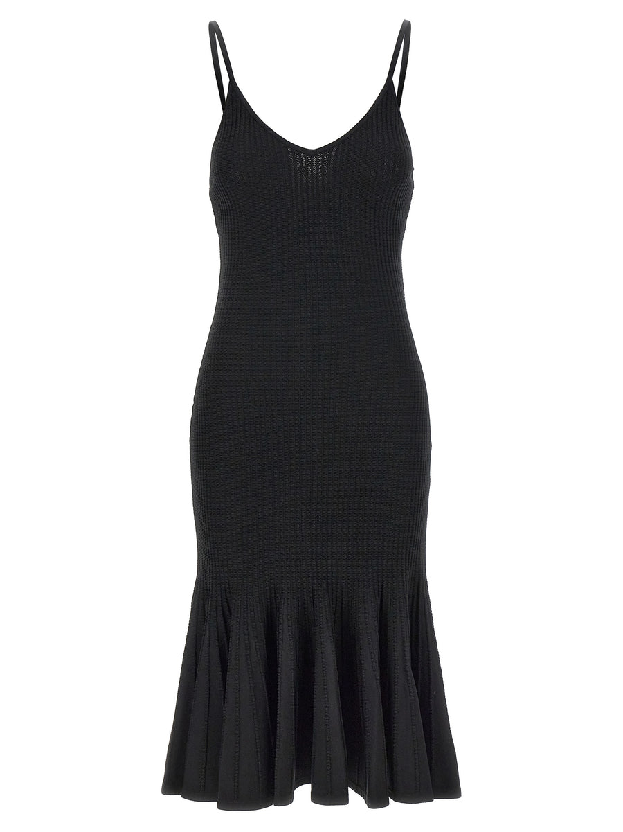 Black Viscose Midi Dress