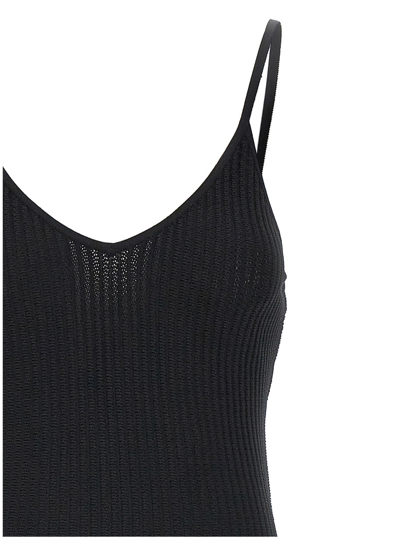 Black Viscose Midi Dress