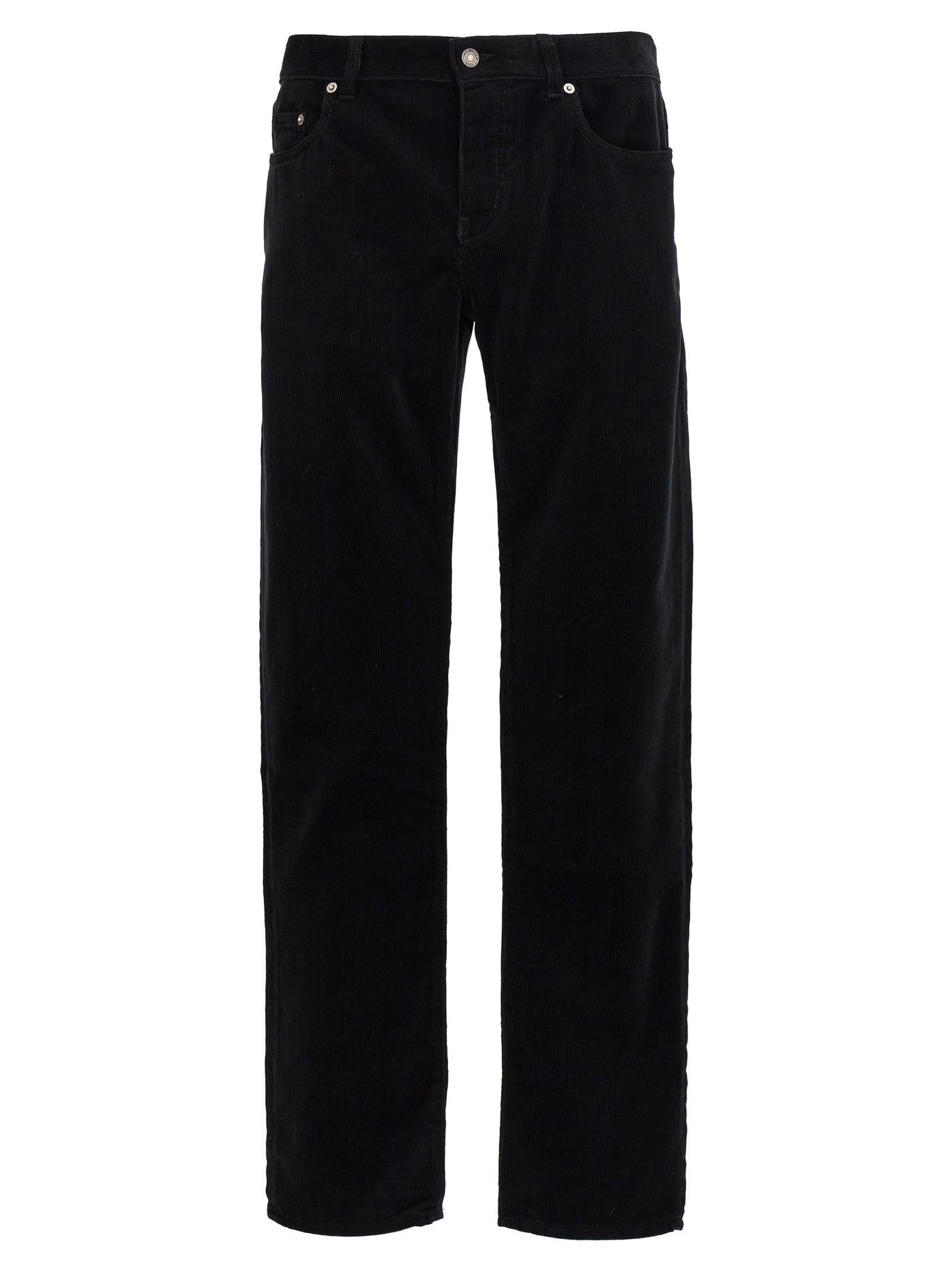 Black Cotton Casual Pants