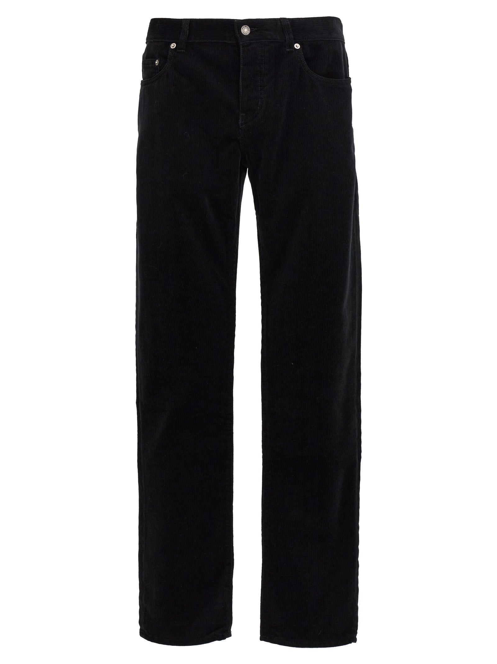 Black Cotton Casual Pants