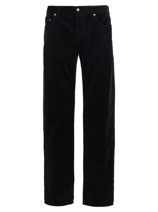 Black Cotton Casual Pants