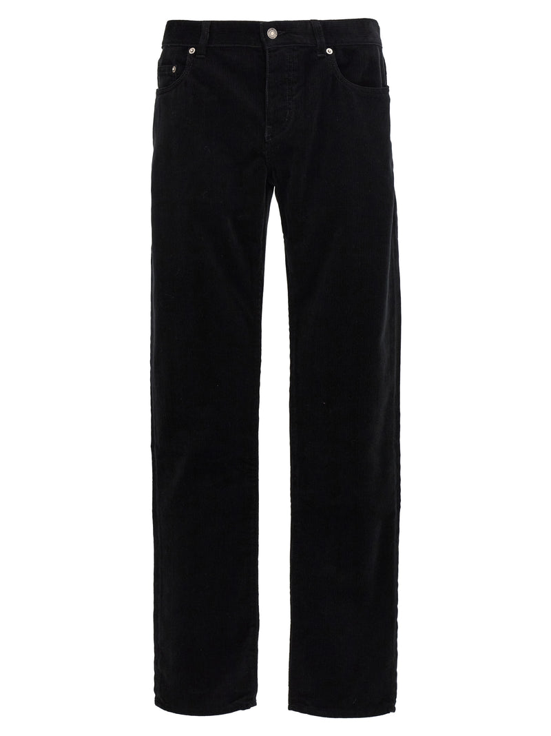 Black Cotton Casual Pants