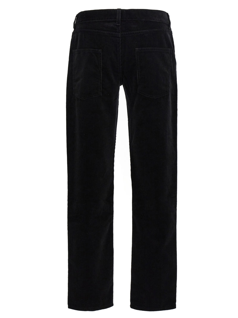 Black Cotton Casual Pants