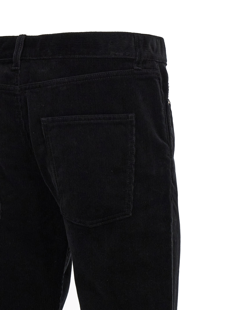 Black Cotton Casual Pants