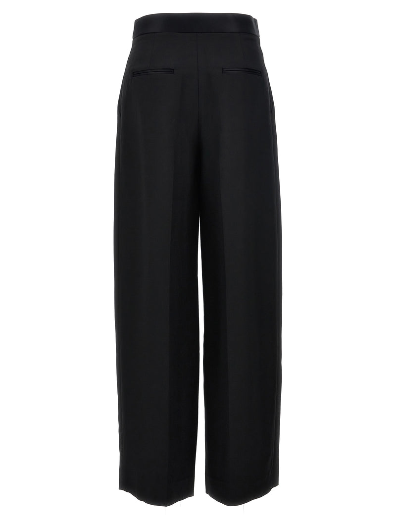 Black Viscose Casual Pants