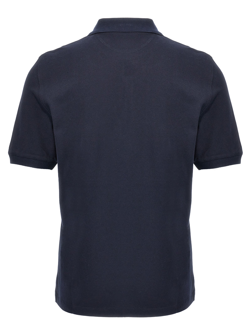 Blue Cotton Polo Shirt
