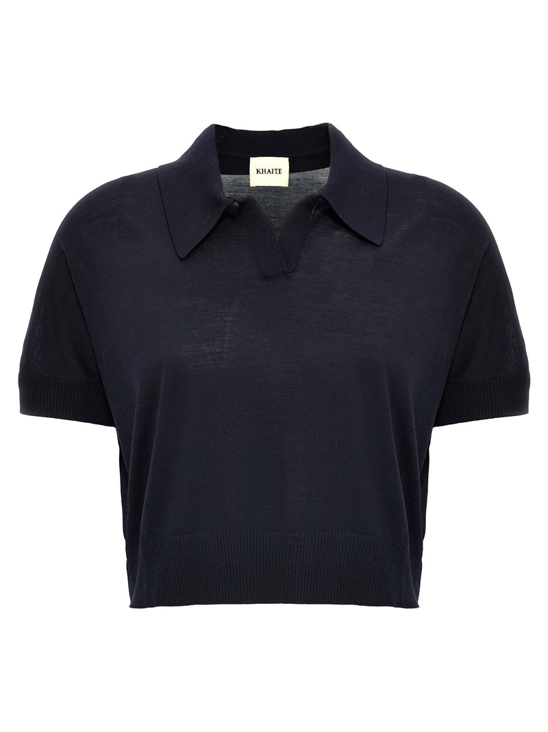 Blue Wool Shortsleeve Shirt