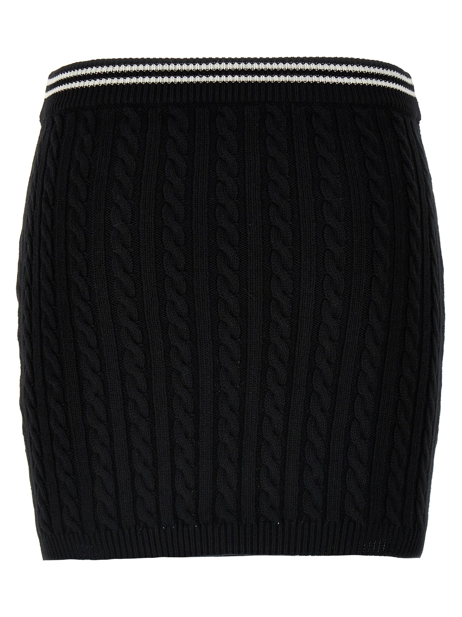 Bicolor Cotton Long Skirt
