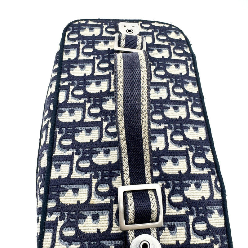 Christian Dior Diortravel Vanity Case Oblique Canvas Beige Bag