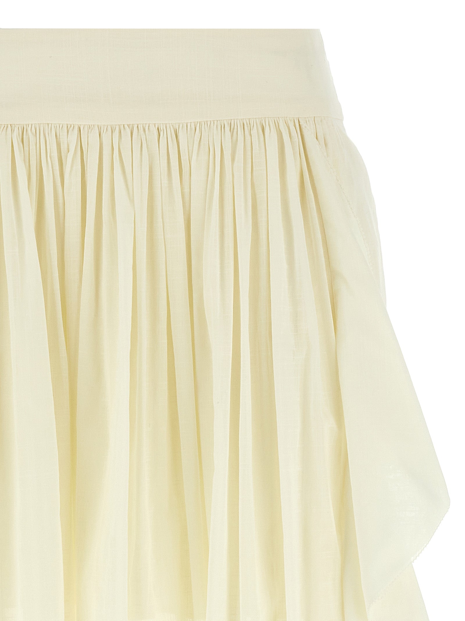 White Cotton Mini Skirt