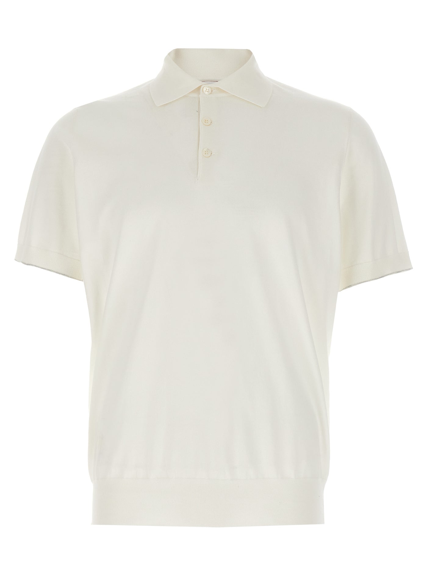 White Cotton Polo Shirt