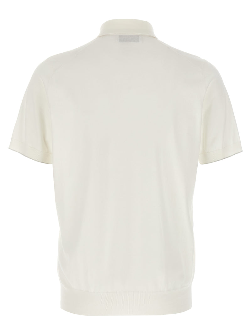 White Cotton Polo Shirt