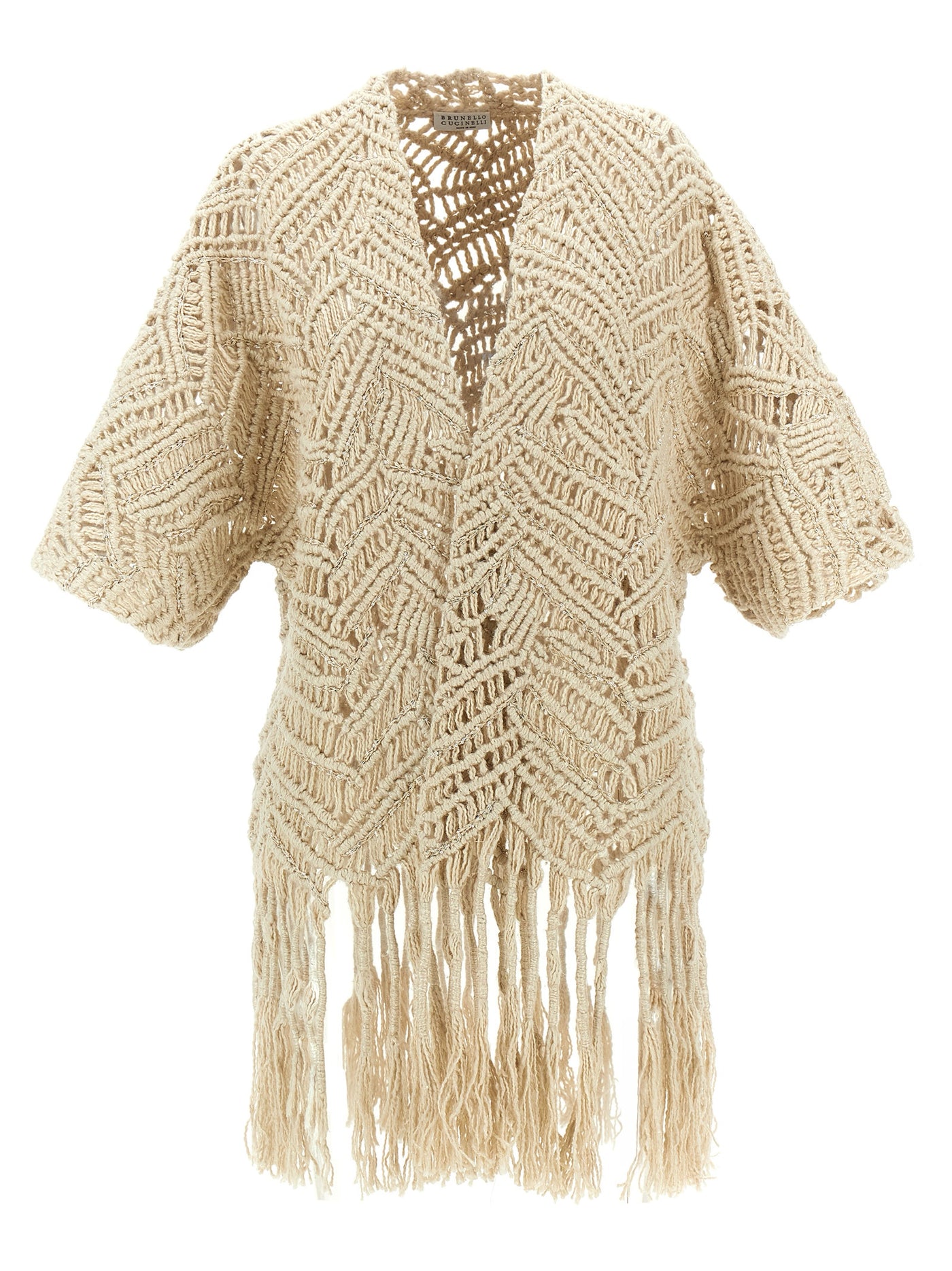 Beige Silk Cardigan