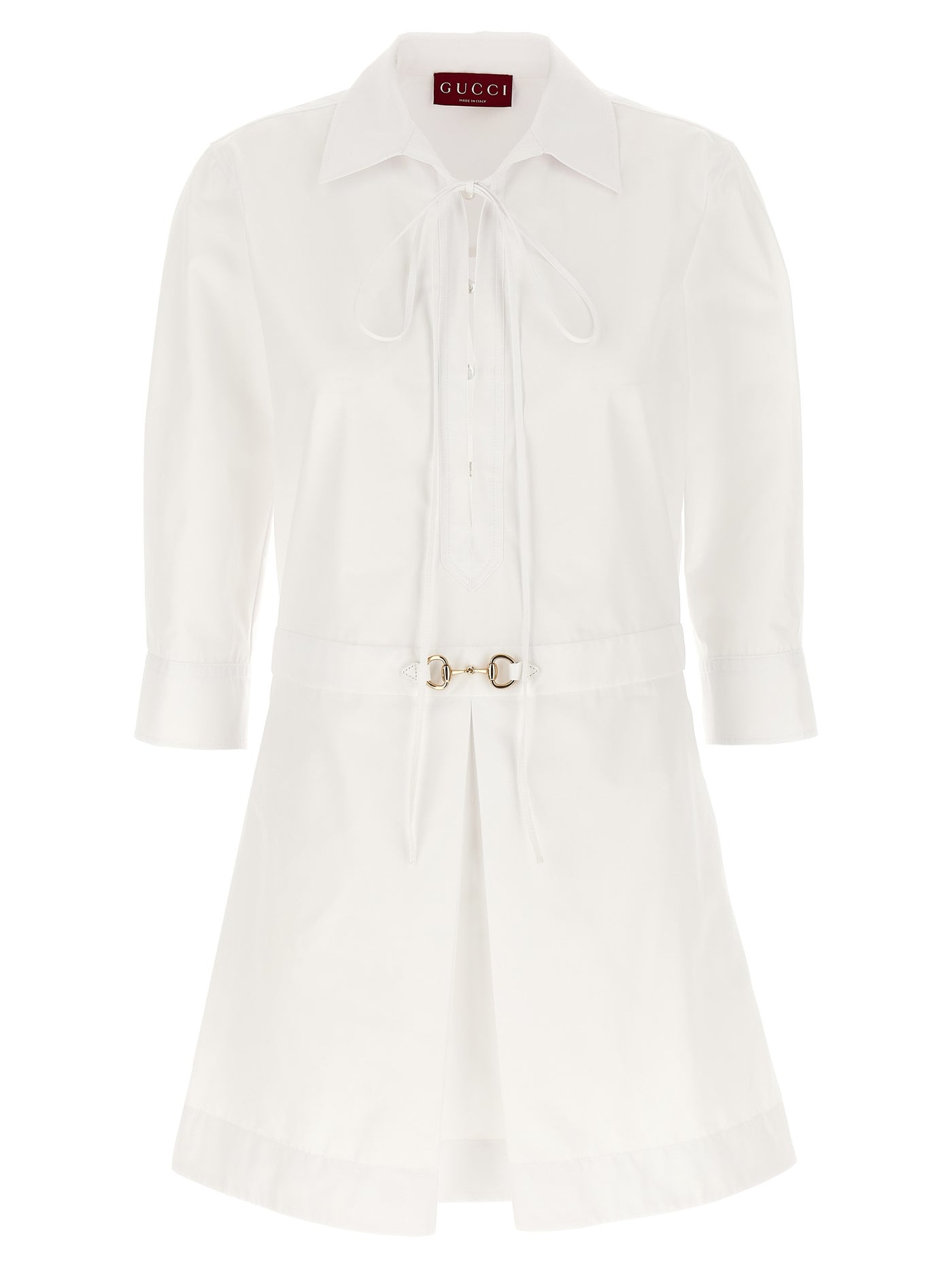 White Cotton Short Dress