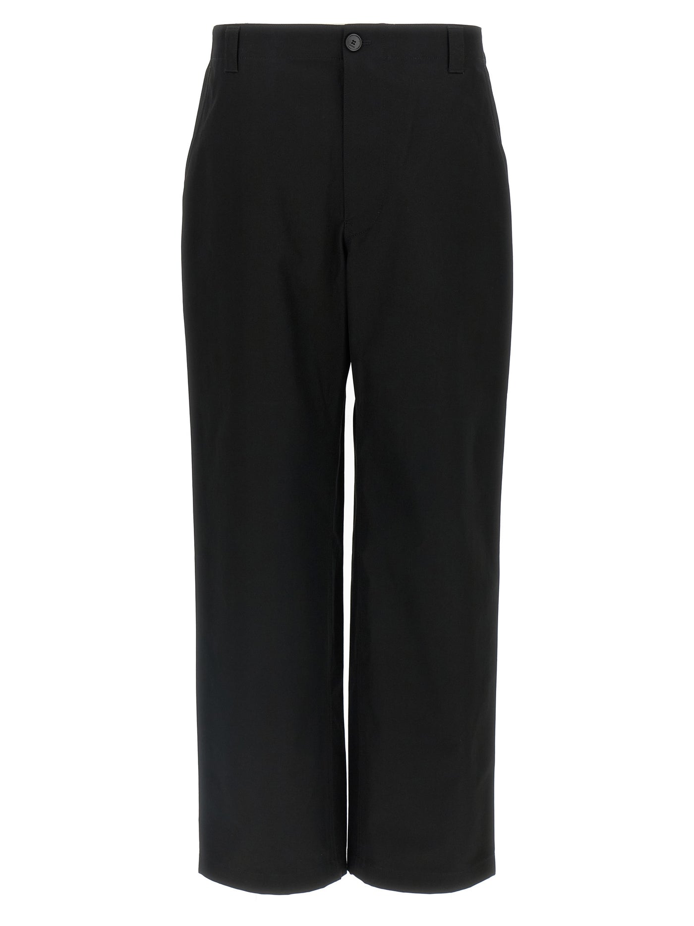 Black Cotton Casual Pants