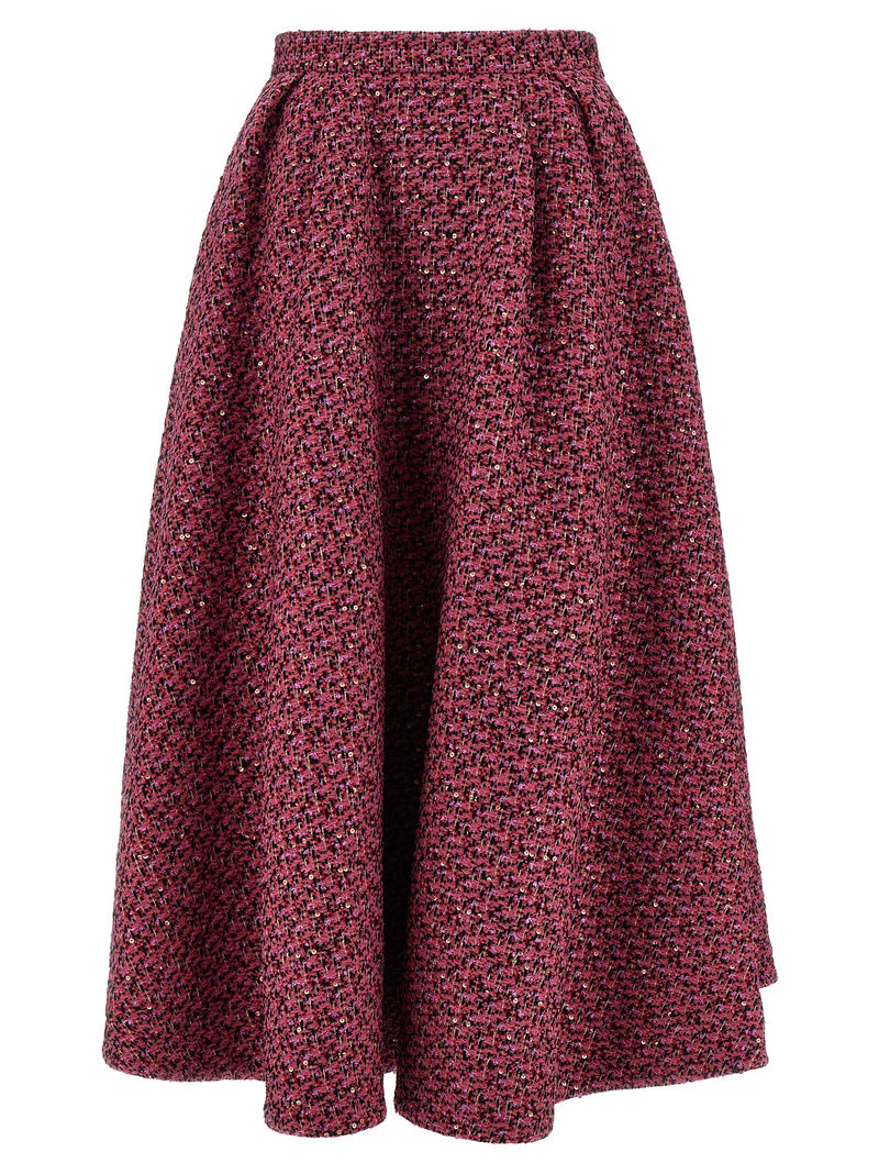 Multicolor Polyamide Midi Skirt
