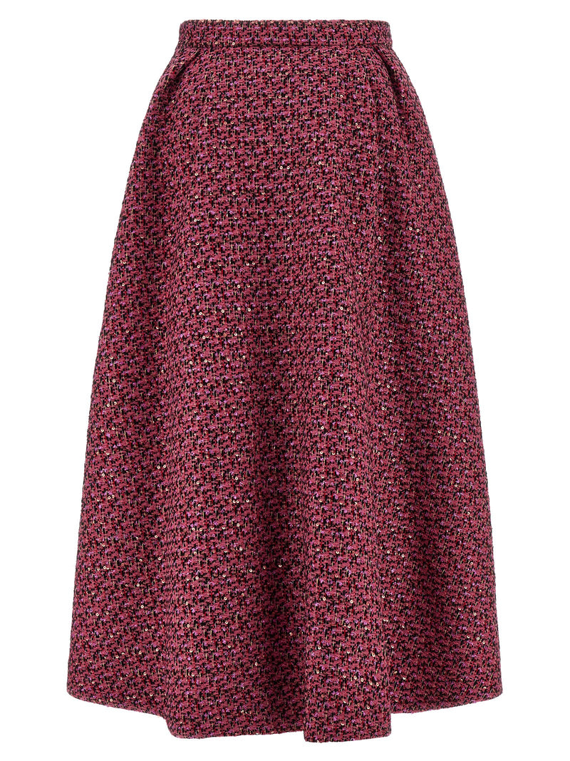 Multicolor Polyamide Midi Skirt