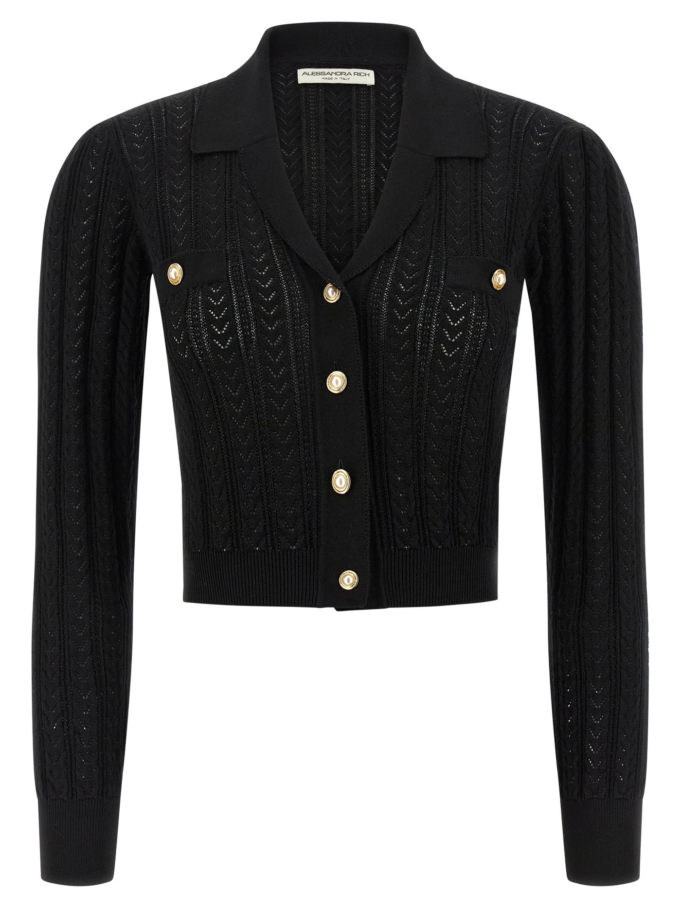 Black Cotton Cardigan