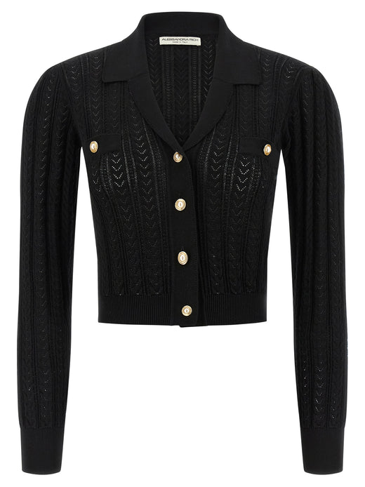 Black Cotton Cardigan