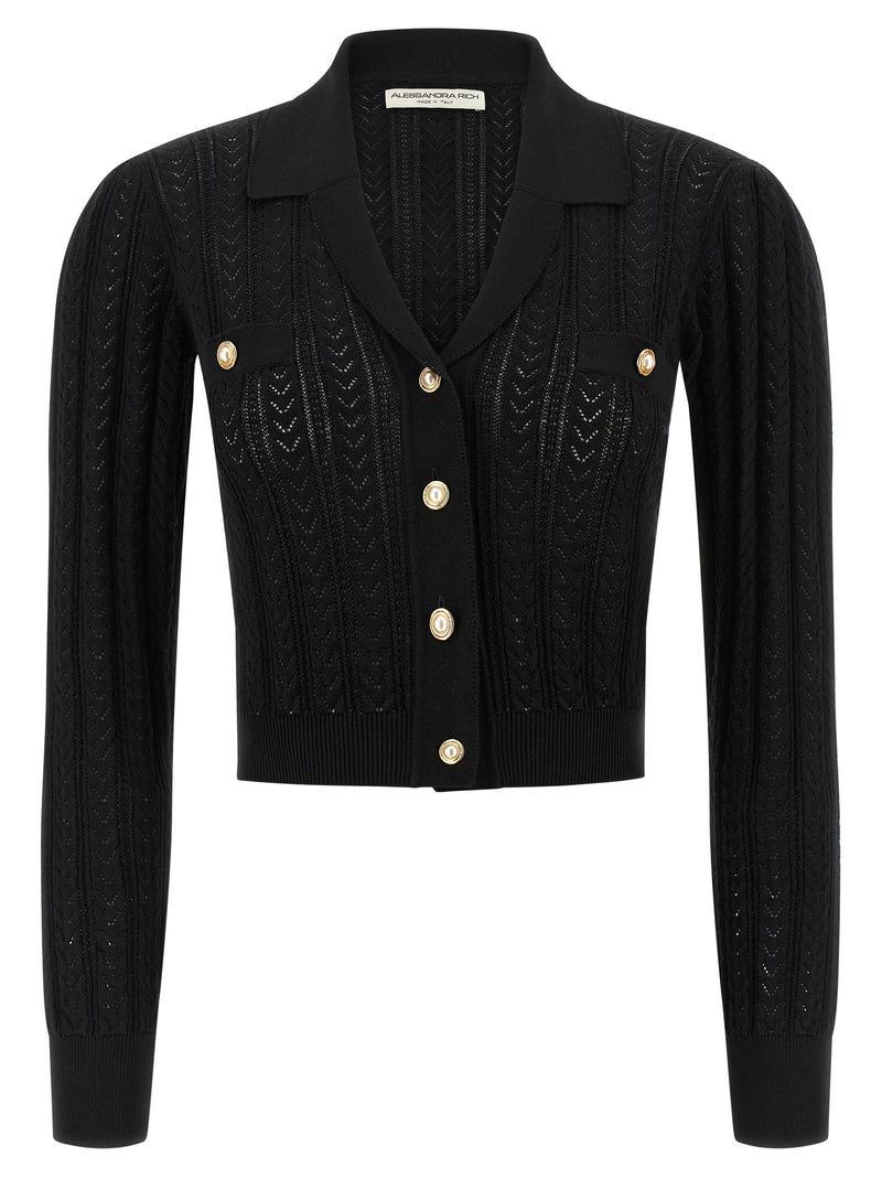 Black Cotton Cardigan