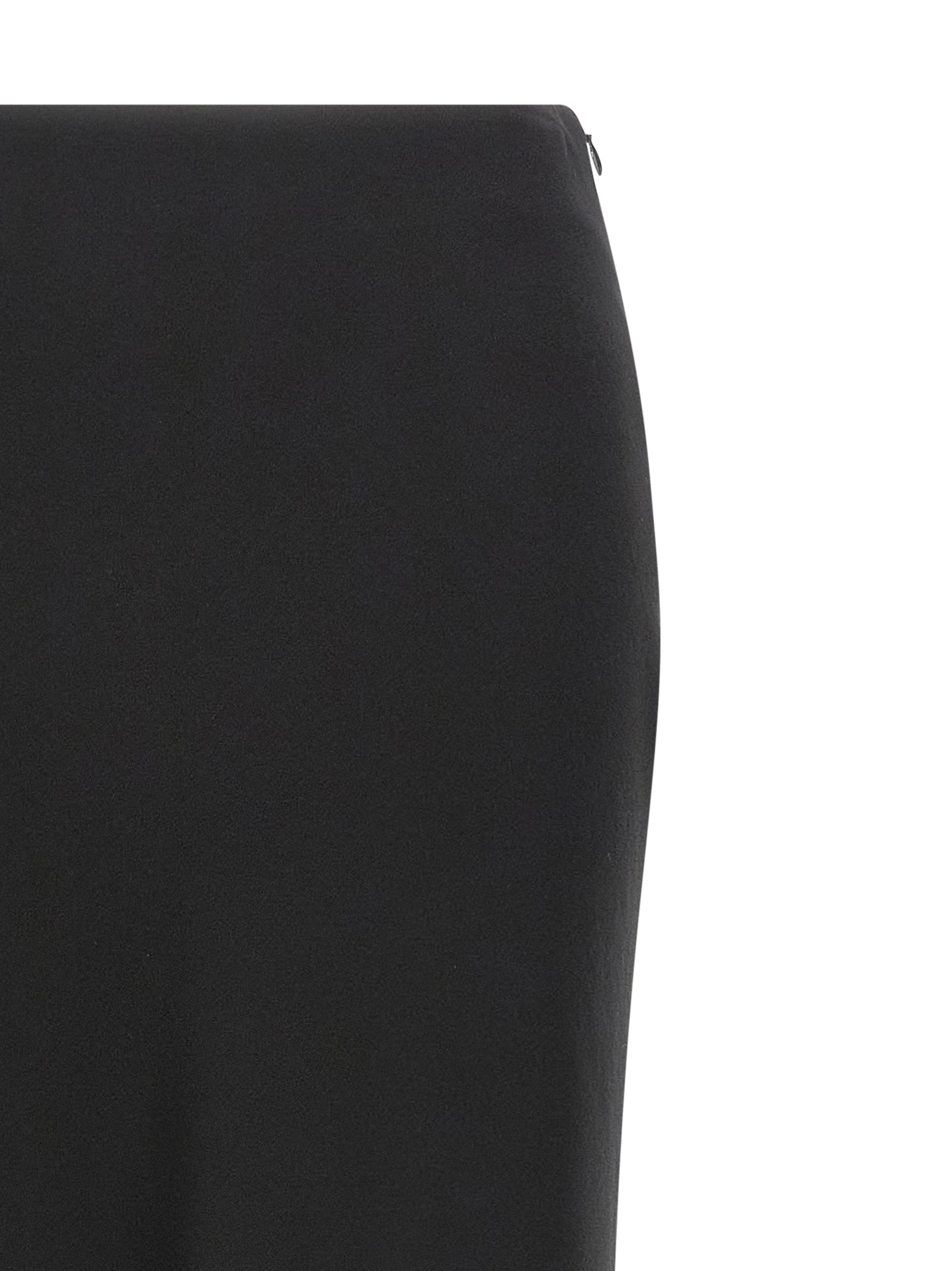 Black Virgin Wool Mini Skirt