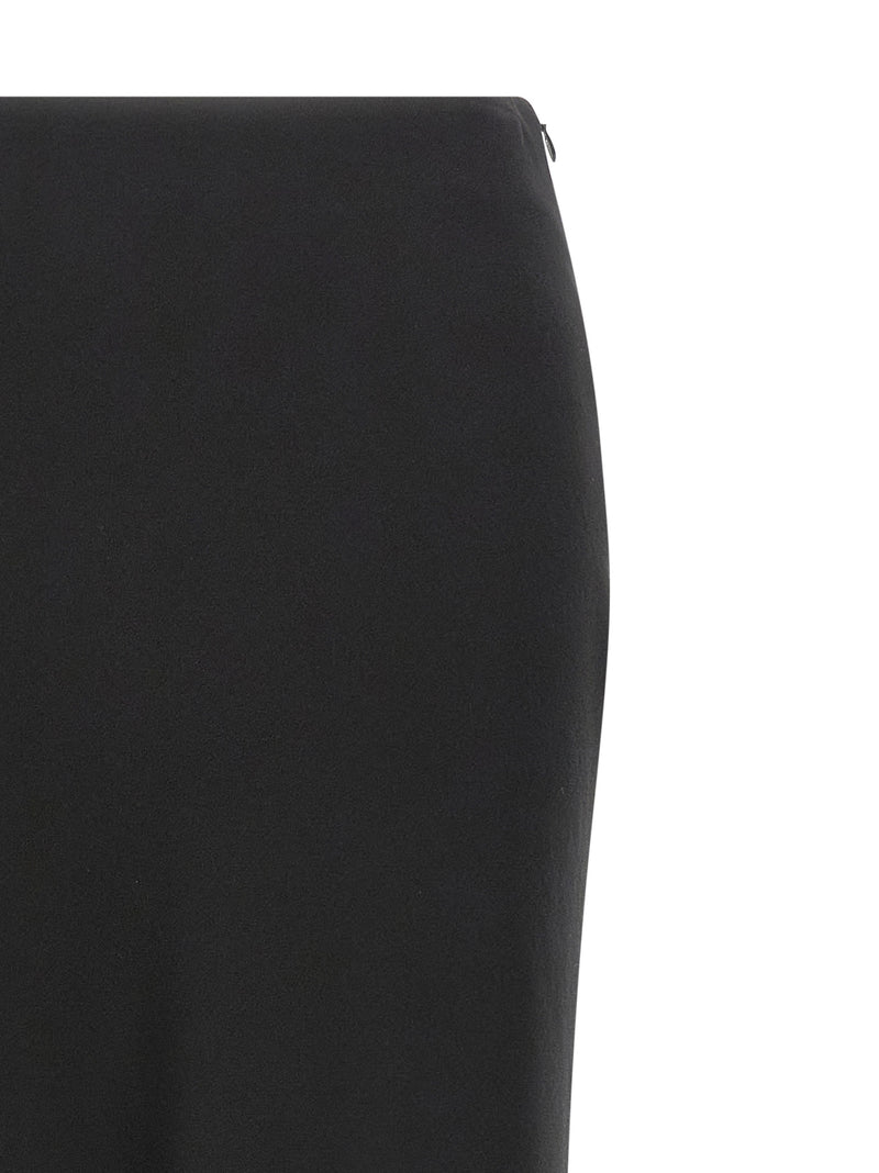 Black Virgin Wool Mini Skirt