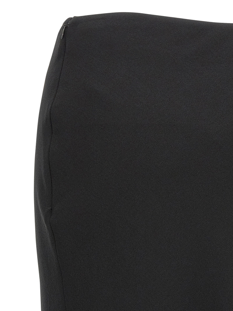 Black Virgin Wool Mini Skirt