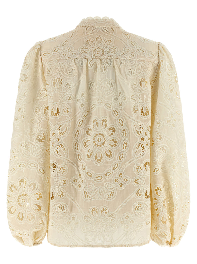 Beige Polyester Blouse