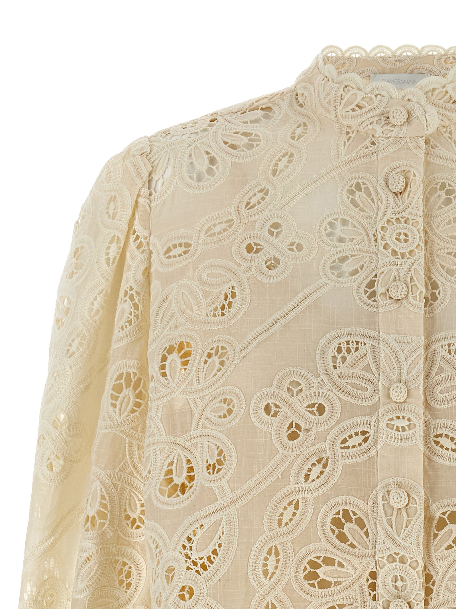 Beige Polyester Blouse