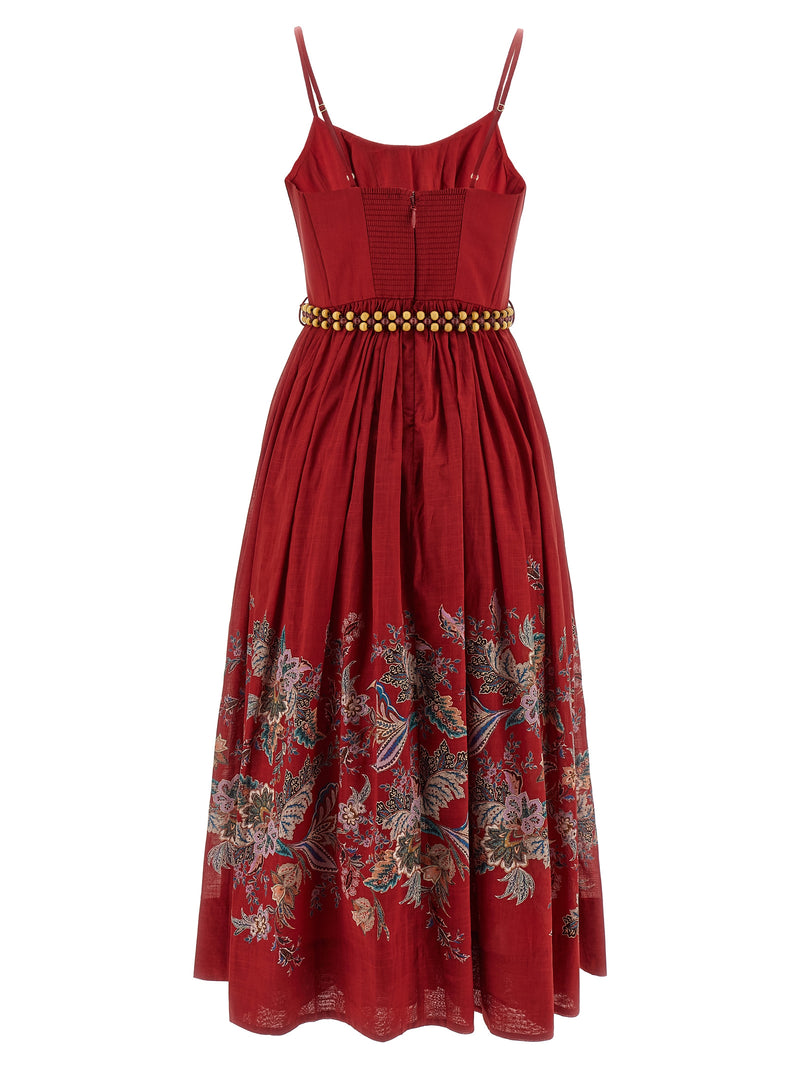 Multicolor Cotton Midi Dress