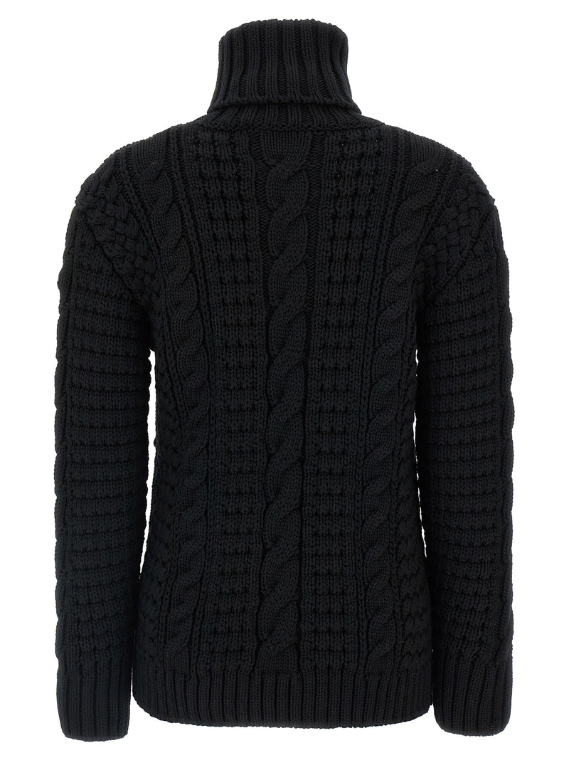 Black Virgin Wool Cardigan
