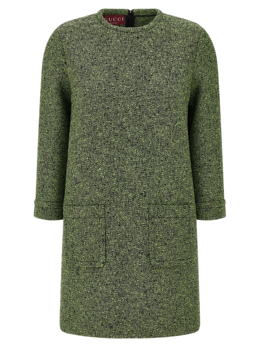 Bicolor Cotton Short Dress