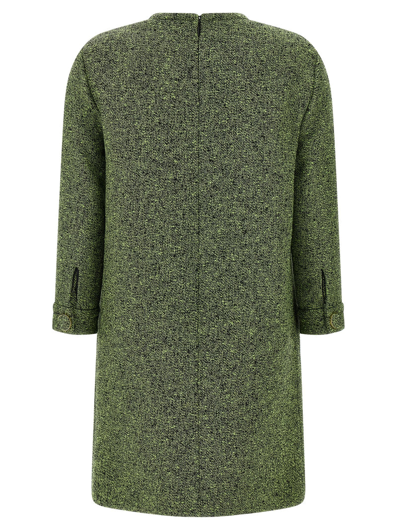 Bicolor Cotton Short Dress
