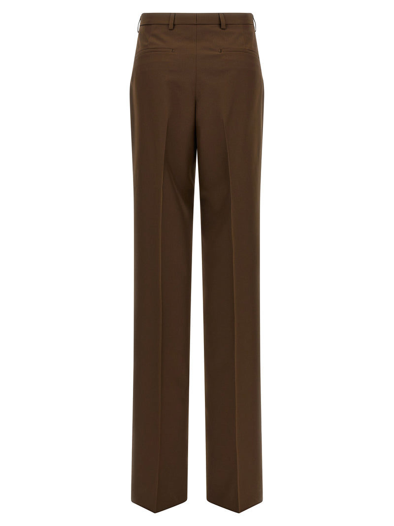 Brown Polyester Dress Pants