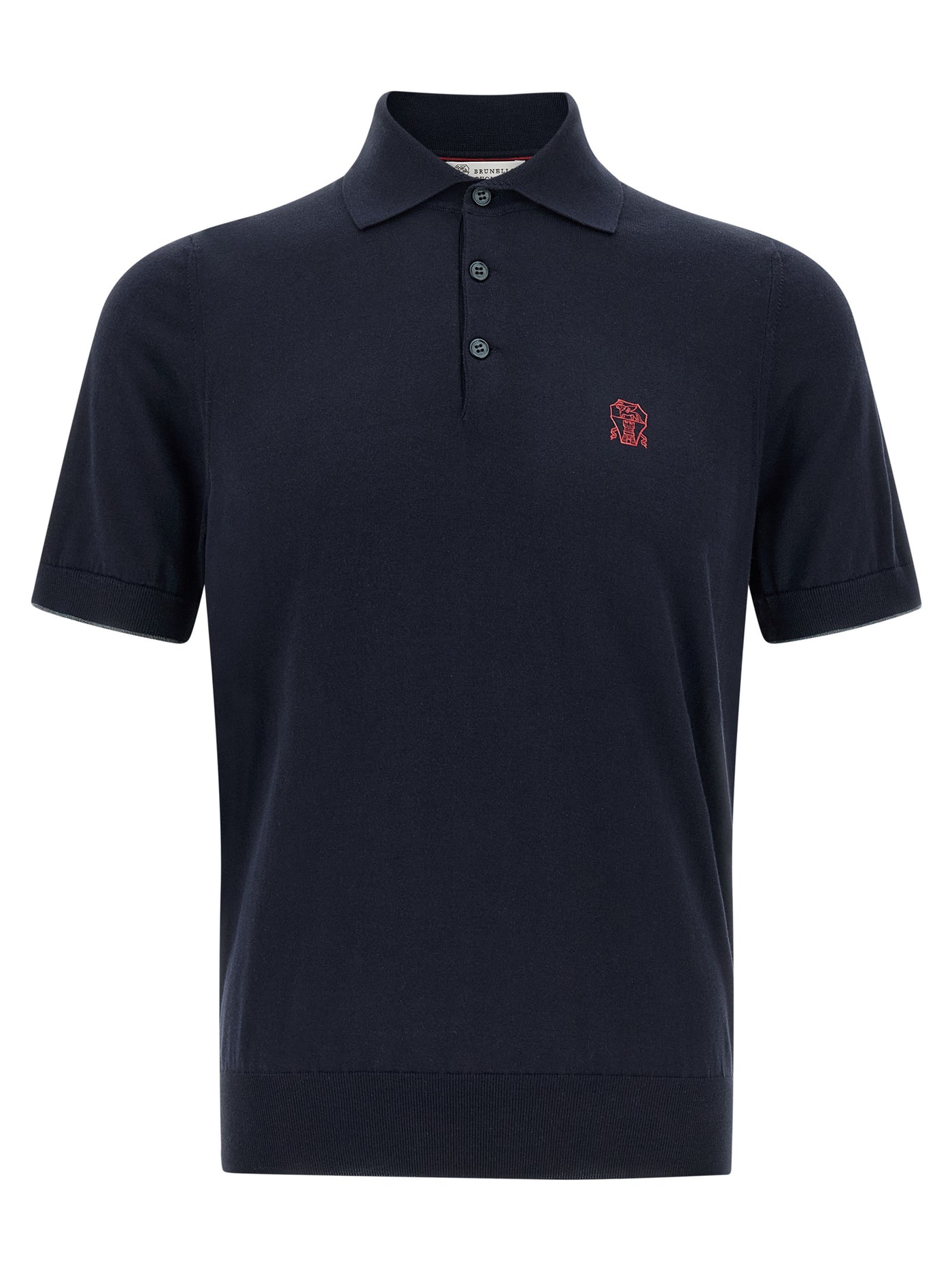 Blue Cotton Polo Shirt