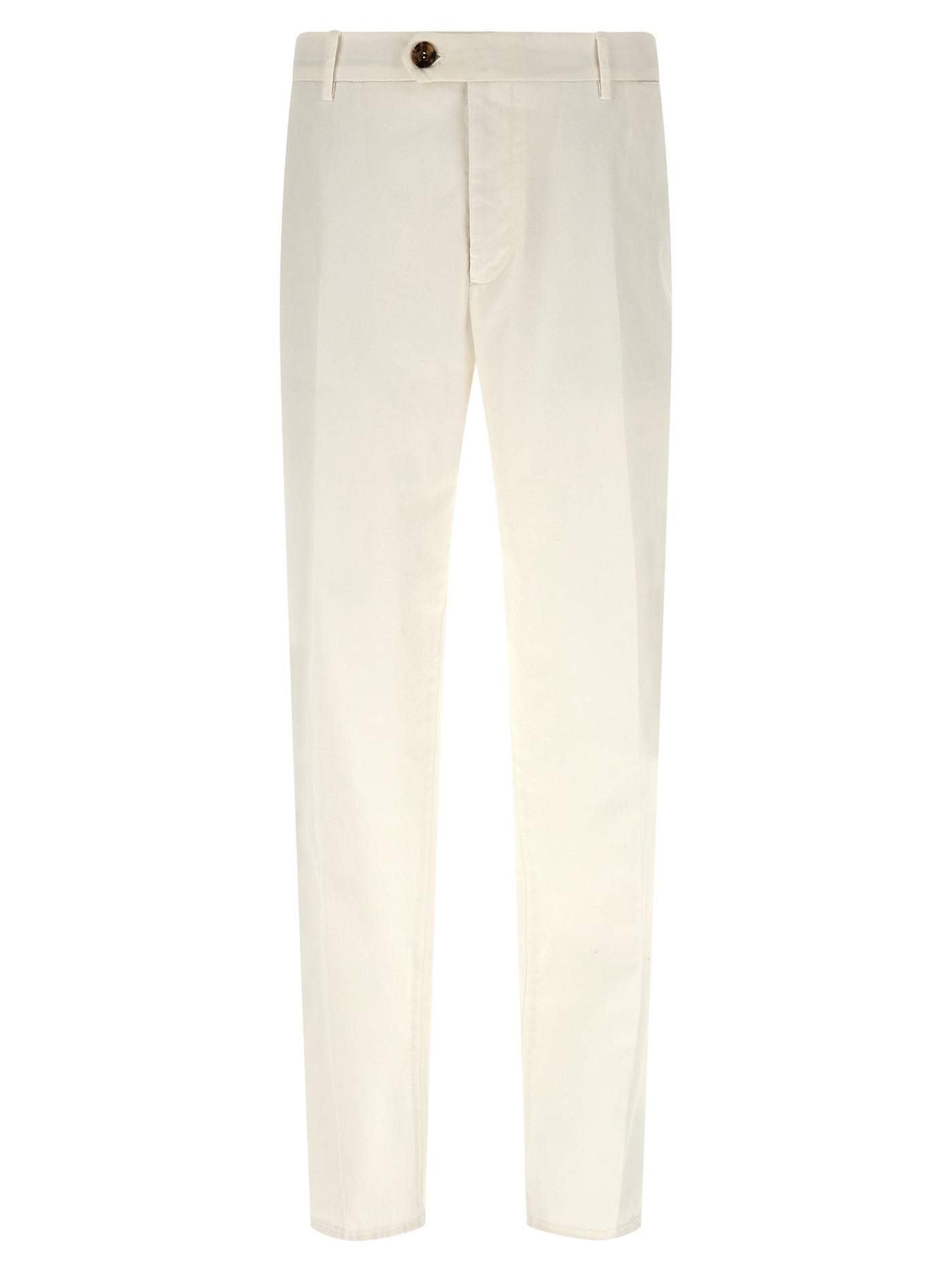 White Cotton Casual Pants
