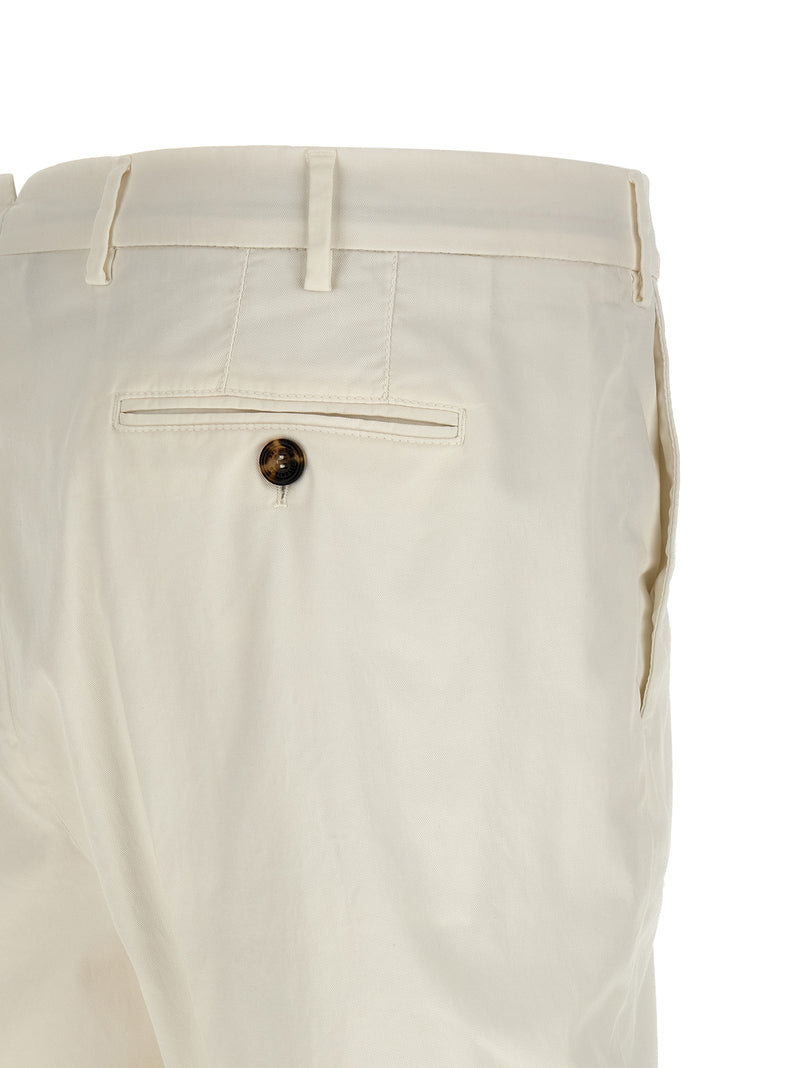 White Cotton Casual Pants