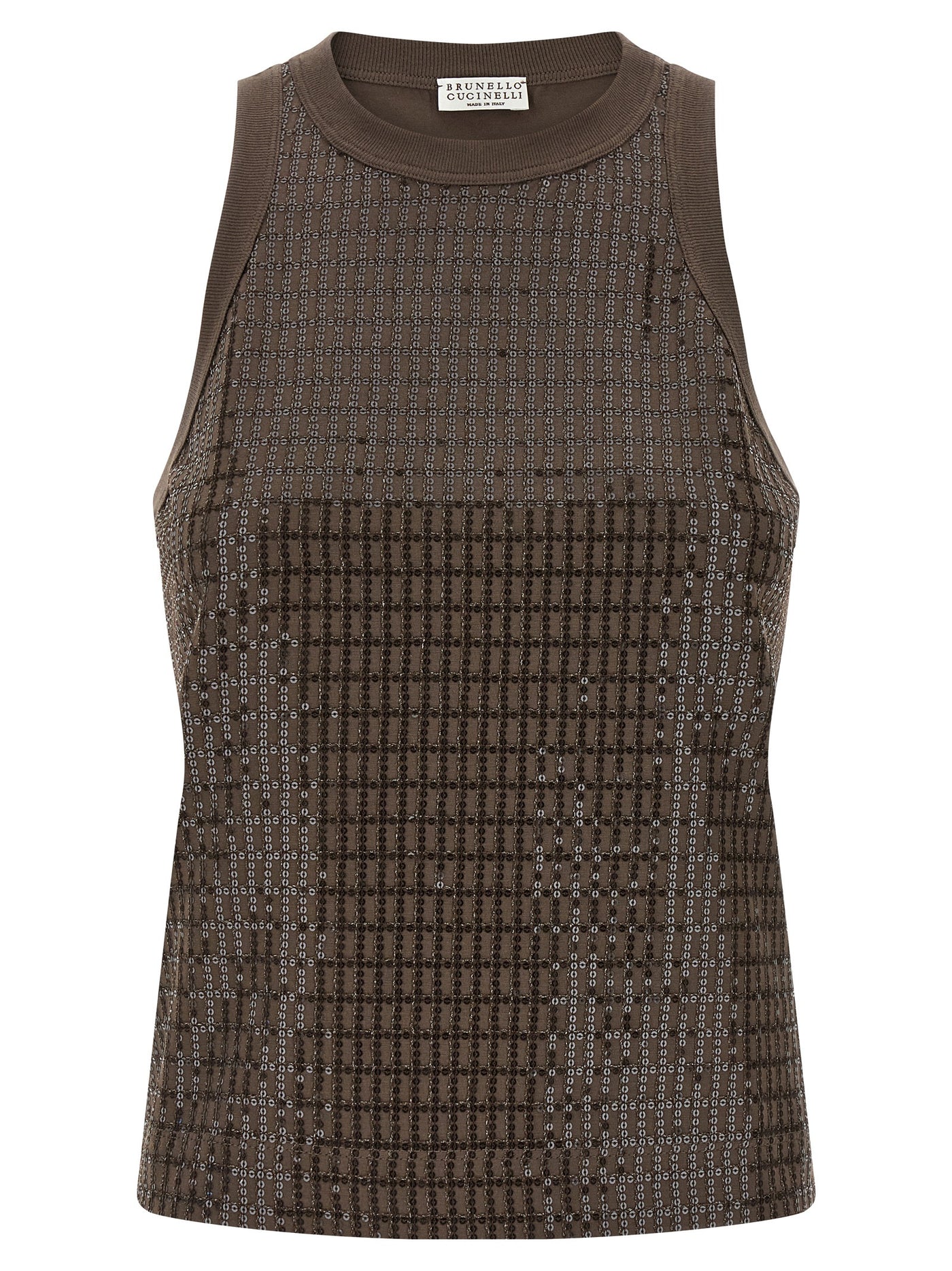 Brown Cotton Tank Tops