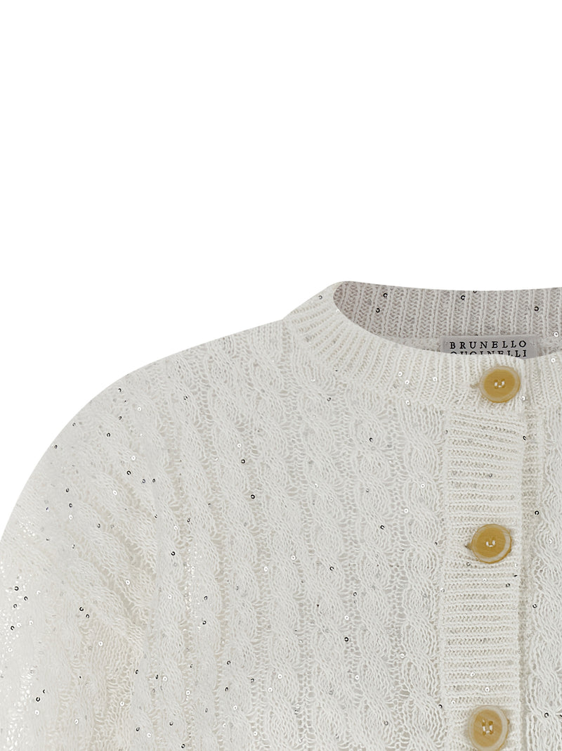 White Linen Cardigan