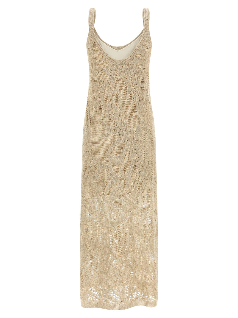 Beige Linen Long Dress