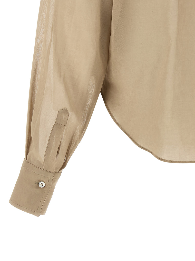 Beige Cotton Blouse