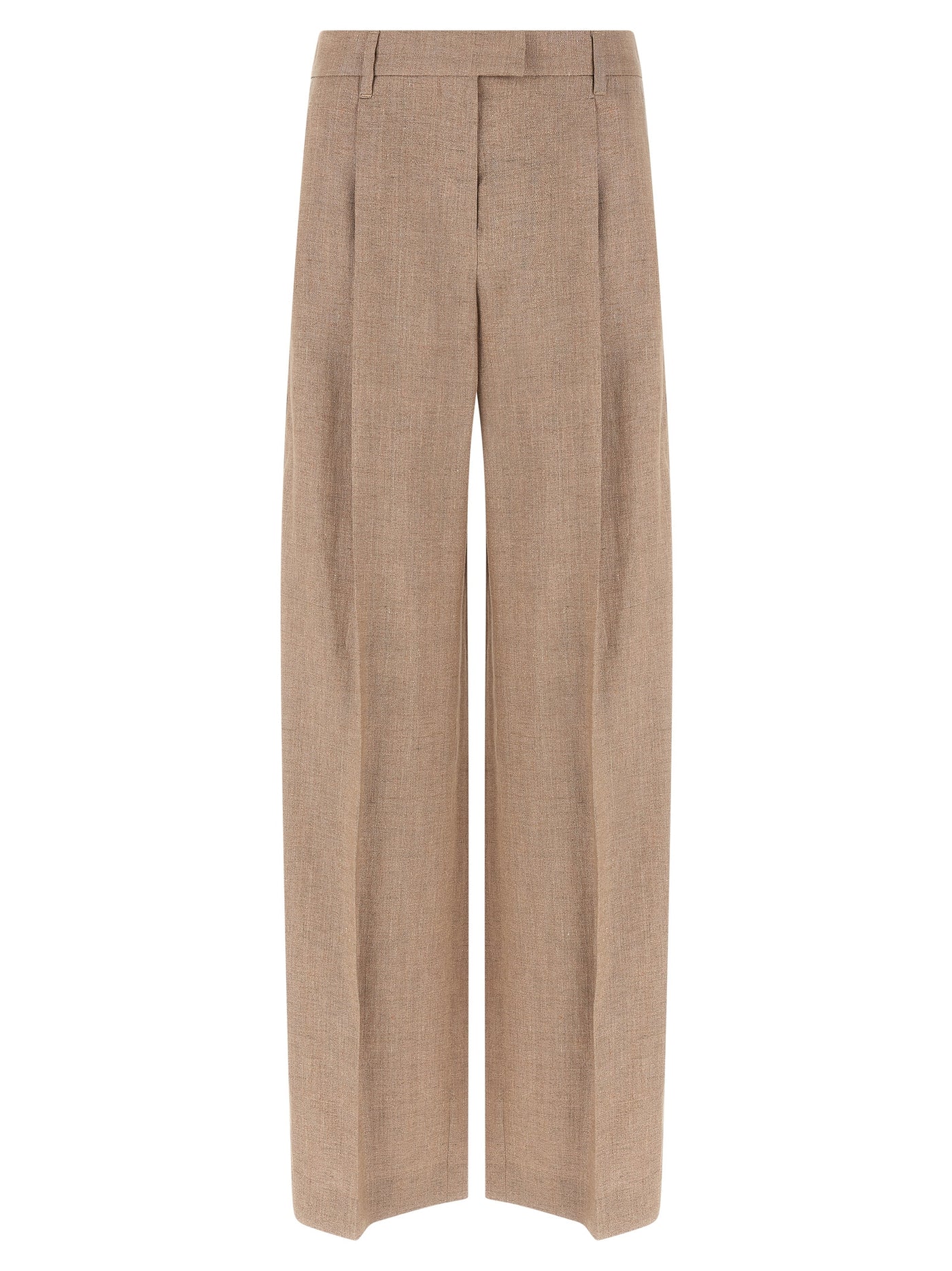 Multicolor Linen Flared Pants