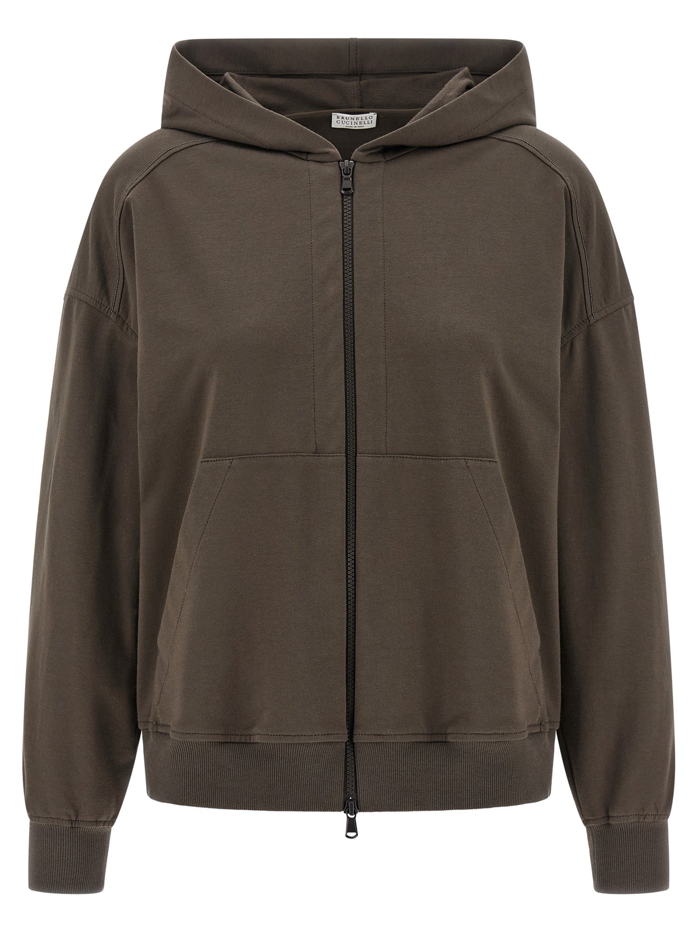 Brown Cotton Hoodie